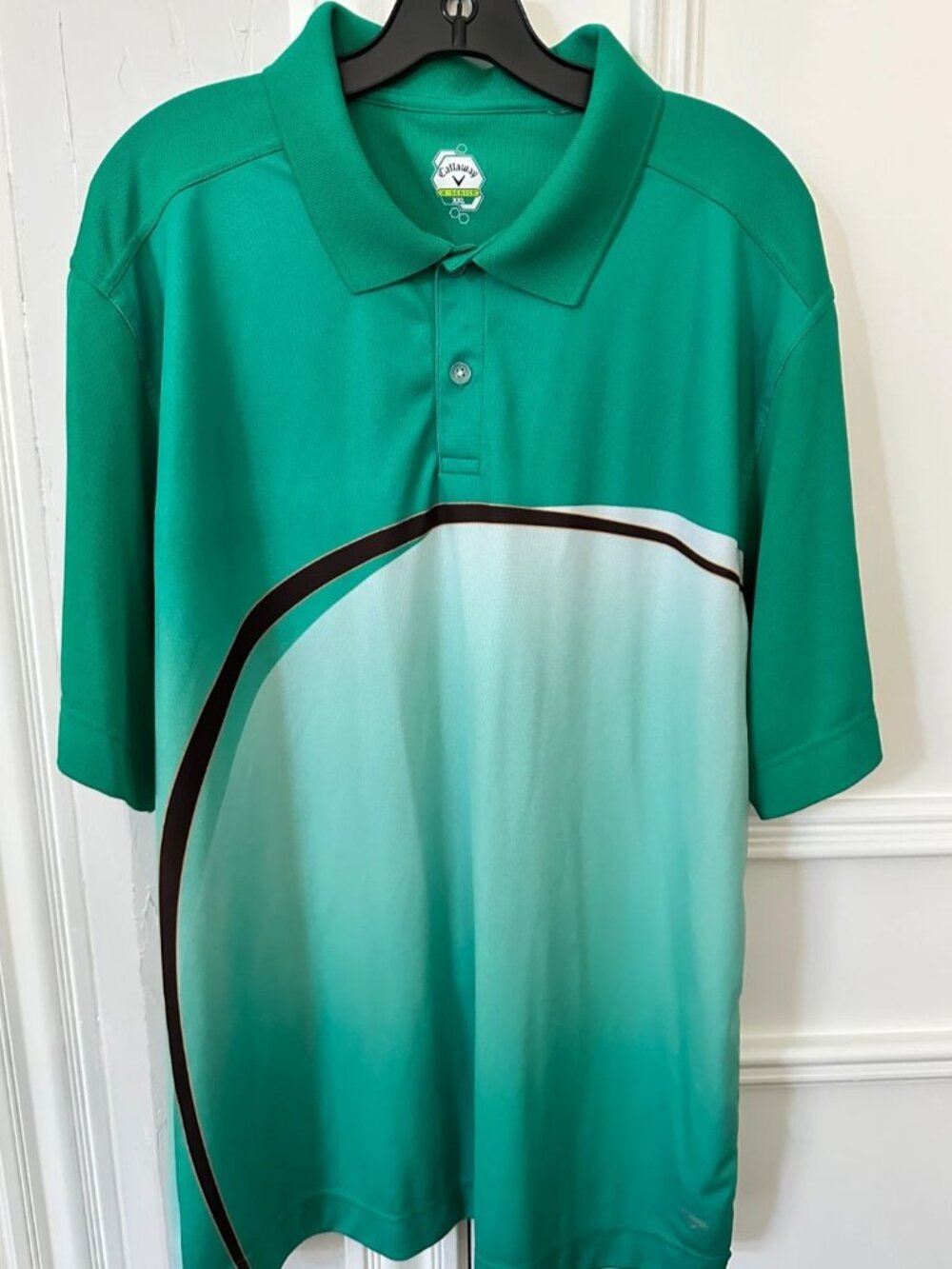 Callaway Golf X Series Polo Shirt Green Men's 2XL Short Sleeve Breathable Casual
